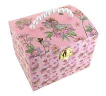 Bo&icirc;tes &agrave; bijoux musicales avec f&eacute;es Bo&icirc;te &agrave; bijoux musicale / vanity case Trousselier en bois avec f&eacute;e dansante - Menuet (W. A. Mozart)