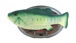 Animaux automates musicaux Poisson automate musical et chantant en r&eacute;sine avec 3 mouvements "Big mouth Billy bass"