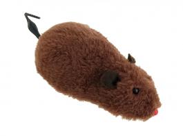 Animaux automates musicaux Rat marron automate courant avec fourrure et mouvement de la queue - Jouet m&eacute;canique &agrave; remontoir