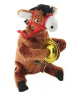 Petits automates m&eacute;caniques Petit jouet / automate m&eacute;canique en peluche - &acirc;ne avec cymbales