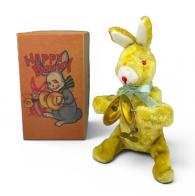 Animaux automates musicaux Petit jouet m&eacute;canique / petit automate avec m&eacute;canisme &agrave; ressort - Lapin en peluche avec cymbales