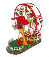 Jouets m&eacute;caniques en m&eacute;tal, t&ocirc;le ou fer blanc Jouet m&eacute;canique en m&eacute;tal (fer-blanc: t&ocirc;le d'acier recouverte d'&eacute;tain) - Grande roue MADE IN GERMANY
