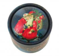 Bo&icirc;tes &agrave; musique "Brilly" Bo&icirc;te &agrave; musique "Brilly" en carton illustr&eacute; avec demi-globe en verre - We wish you a merry Christmas
