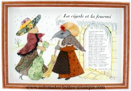 Tableaux musicaux pour enfants Tableau musical pour chambres d'enfants : tableau musical "la cigale et la fourmi"