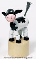 Jouets en bois avec articulation par pression Jouet en bois articulé : vache en bois articulée