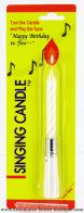 Boîtes à musique pour anniversaires Bougie musicale : bougie musicale blanche "Happy birthday - Joyeux anniversaire"