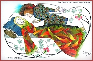Tableaux musicaux pour enfants Tableau musical pour chambres d'enfants : tableau musical "la belle au bois dormant"