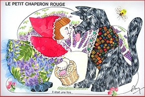 Tableaux musicaux pour enfants Tableau musical pour chambres d'enfants : tableau musical "le petit chaperon rouge"