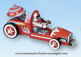 Jouets mécaniques en métal, tôle ou fer blanc non disponibles Jouet mécanique en métal, tôle et fer blanc : jouet mécanique voiture avec cosmonaute