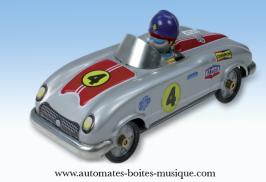 Jouets mécaniques en métal, tôle ou fer blanc non disponibles Jouet mécanique en métal, tôle et fer blanc : jouet mécanique voiture de course