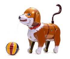 Jouets mécaniques en métal, tôle ou fer blanc Jouet mécanique en métal, tôle et fer blanc : jouet mécanique chien
