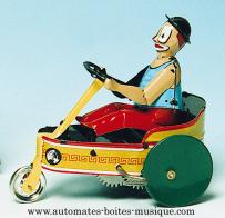 Jouets mécaniques en métal, tôle ou fer blanc non disponibles Jouet mécanique en métal, tôle et fer blanc : jouet mécanique clown roulant