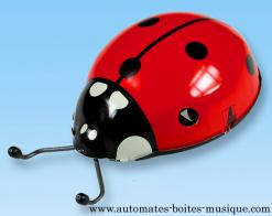 Jouets mécaniques en métal, tôle ou fer blanc Jouet mécanique en métal, tôle et fer blanc : jouet mécanique coccinelle