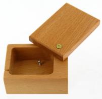 Boîtes à musique à manivelle en bois Boîte en bois vernis : boîte en bois pour mécanisme musical à manivelle