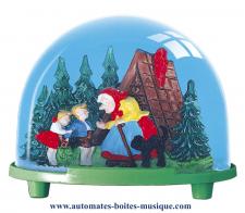 Boules à neige classiques non musicales fabriquées en Allemagne Boule à neige classique non musicale allemande : boule à neige en plastique avec Hensel et Gretel