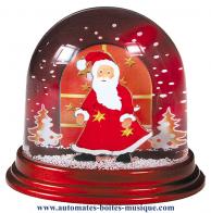 Boules à neige non musicales fabriquées en Allemagne (sur commande) Boule à neige classique non musicale allemande : boule à neige en plastique avec Père Noël