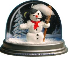Boules à neige classiques non musicales fabriquées en Allemagne Boule à neige classique non musicale allemande : boule à neige en plastique avec bonhomme de neige