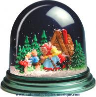 Boules à neige classiques non musicales fabriquées en Allemagne Boule à neige classique non musicale allemande : boule à neige en plastique avec Hansel et Gretel