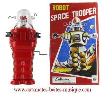 Jouets en métal, tôle ou fer blanc : robots mécaniques en métal Robot mécanique en métal, tôle et fer blanc : robot mécanique en métal "Robot Robby"