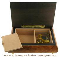 Boîtes à bijoux musicales en bois naturel fabriquées en Italie (18 et 30 lames) Boîte à bijoux musicale en bois : boîte à bijoux musicale avec marqueterie instruments de musique