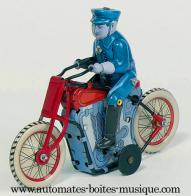Jouets mécaniques en métal, tôle ou fer blanc non disponibles Jouet mécanique en métal de collection : jouet mécanique motard