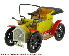 Jouets mécaniques en métal, tôle ou fer blanc Jouet mécanique en métal, tôle et fer blanc agrafé : jouet mécanique "Voiture nostalgique"