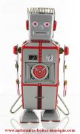 Jouets en métal, tôle ou fer blanc : robots mécaniques en métal Robot mécanique en métal, tôle et fer blanc : robot mécanique en métal "Robot gris"