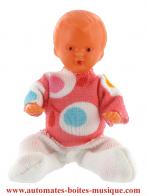 Poupées Très petite poupée articulée en matière plastique : poupée articulée garçon en pyjama