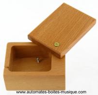 Boîtes à musique à manivelle en carton Boîte en bois vernis : boîte en bois pour mécanisme musical à manivelle