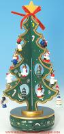 Boîtes à musique sapins de Noël Boîte à musique sapin de Noël en bois : boîte à musique sapin de Noël vert