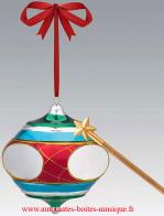 Boîtes à musique animées de Noël Boule musicale magique Mr Christmas pour sapin de Noël : boule musicale Mr Christmas avec train de Noël