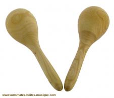 Instruments de musique traditionnels Instrument de musique pour enfant : instrument de musique maracas en bois