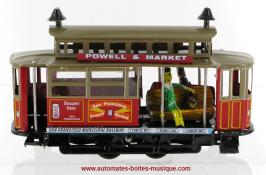 Jouets mécaniques en métal, tôle ou fer blanc non disponibles Jouet mécanique en métal, tôle et fer blanc : jouet mécanique Tramway de San Francisco