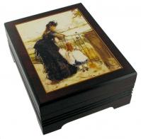 Boîtes à bijoux musicales avec photo Boîte à bijoux musicale sans ballerine : boîte à bijoux en bois avec photo imprimée