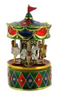 Les plus petits carrousels musicaux miniatures du monde Petit carrousel musical miniature en émail : carrousel musical avec chevaux et autres animaux