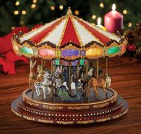 Vente Carrousel musical miniature Mr Christmas carrousel musical Mr Christmas Marquee grand Carousel et automate