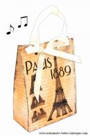 Boîtes à musique touristiques Boîte à musique sac musical : boîte à musique touristique Paris "Paris 1889"