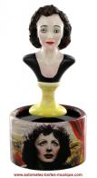 Boîtes à musique avec personnages Boîte à musique presse-papiers avec buste en résine : boîte à musique "Edith Piaf"