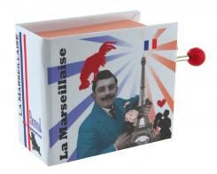 Boîtes à musique à manivelle en forme de livre Boîte à musique à manivelle en forme de livre : boîte à musique à manivelle "La Marseillaise"
