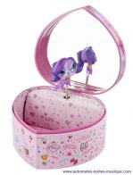 Boîtes à bijoux musicales avec animaux Boîte à bijoux musicale Trousselier "Littlest Petshop" : boîte à bijoux Trousselier avec animal tournant