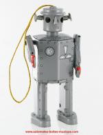 Jouets mécaniques en métal, tôle ou fer blanc non disponibles Robot mécanique en métal, tôle et fer blanc : petit robot non mécanique gris