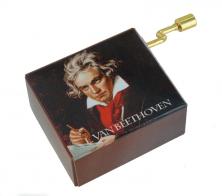 Boîtes à musique à manivelle en carton illustré Boîte à musique à manivelle de luxe "Grands compositeurs" : boîte à musique à manivelle "Beethoven"