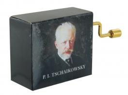 Boîtes à musique à manivelle en carton illustré Boîte à musique à manivelle de luxe "Grands compositeurs" : boîte à musique à manivelle "Tchaïkovski"