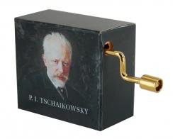 Boîtes à musique à manivelle en carton illustré Boîte à musique à manivelle de luxe "Grands compositeurs" : boîte à musique à manivelle "Tchaïkovski"