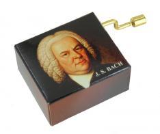 Boîtes à musique à manivelle en carton illustré Boîte à musique à manivelle de luxe "Grands compositeurs" : boîte à musique à manivelle "Bach"