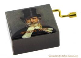 Boîtes à musique à manivelle en carton illustré Boîte à musique à manivelle de luxe "Grands compositeurs" : boîte à musique à manivelle "Verdi"