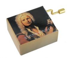 Boîtes à musique à manivelle en carton illustré Boîte à musique à manivelle de luxe "Grands compositeurs" : boîte à musique à manivelle "Vivaldi"