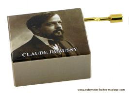 Boîtes à musique à manivelle en carton illustré Boîte à musique à manivelle de luxe "Grands compositeurs" : boîte à musique à manivelle "Debussy"