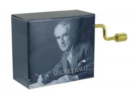 Boîtes à musique à manivelle en carton illustré Boîte à musique à manivelle de luxe "Grands compositeurs" : boîte à musique à manivelle "Ravel"