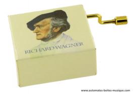 Boîtes à musique à manivelle en carton illustré Boîte à musique à manivelle de luxe "Grands compositeurs" : boîte à musique à manivelle "Wagner"